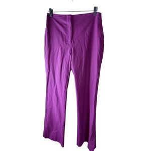MM La Fleur Clooney‎ Womens Flat Front Trousers Pants Purple Deep Plum Size 6